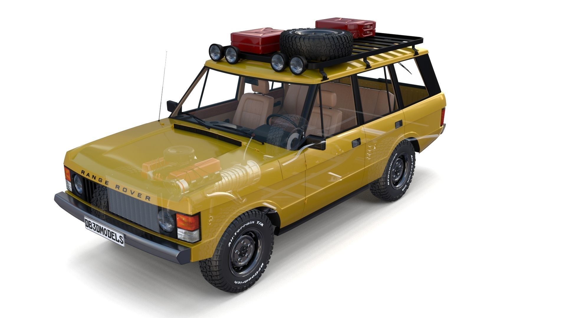 Range Rover Cg Range Rover Classic with chassis and interior v2 3D model | CGTrader