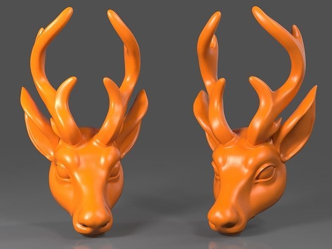 Deer Head02 3D model 3D printable | CGTrader