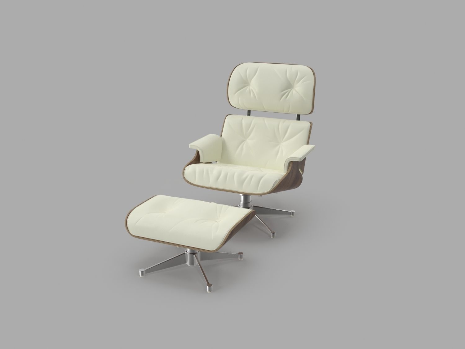 Vitra Lounge Chair Ottoman 3D model MAX OBJ 3DS FBX