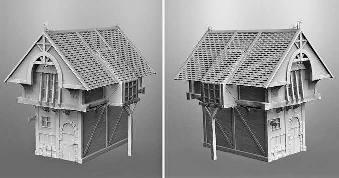 Medieval house 3D model 3D printable | CGTrader