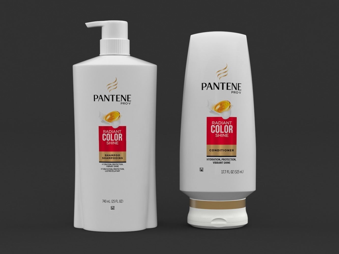 Pantene Shampoo And Conditioner Cosmetic 3d Model