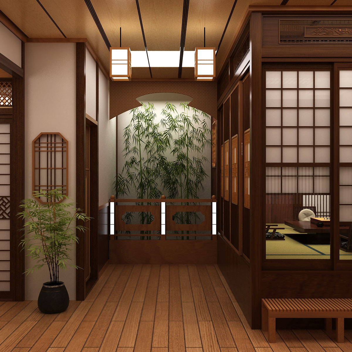 Japanese Room 01 3D model | CGTrader