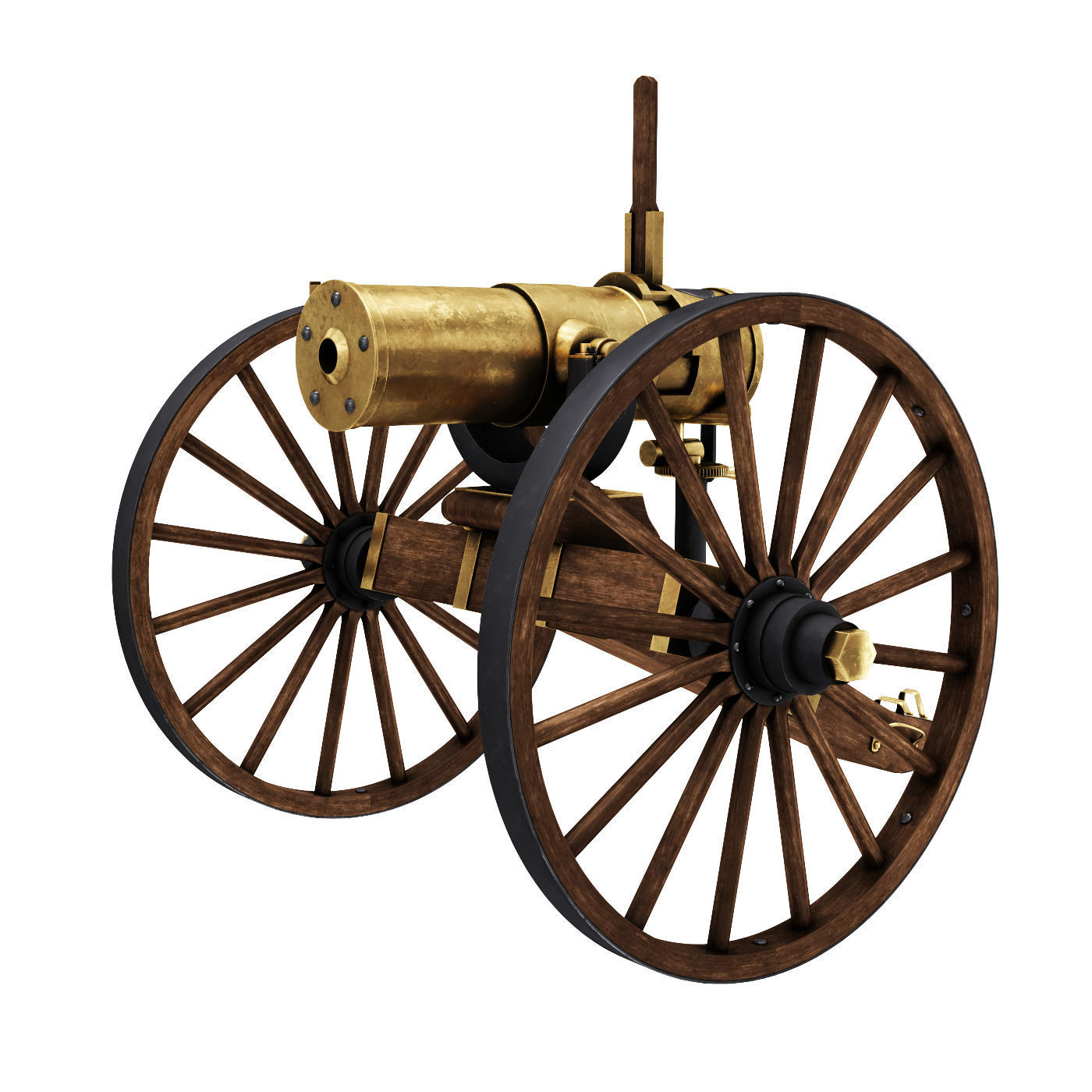 Old War Brass Cannon