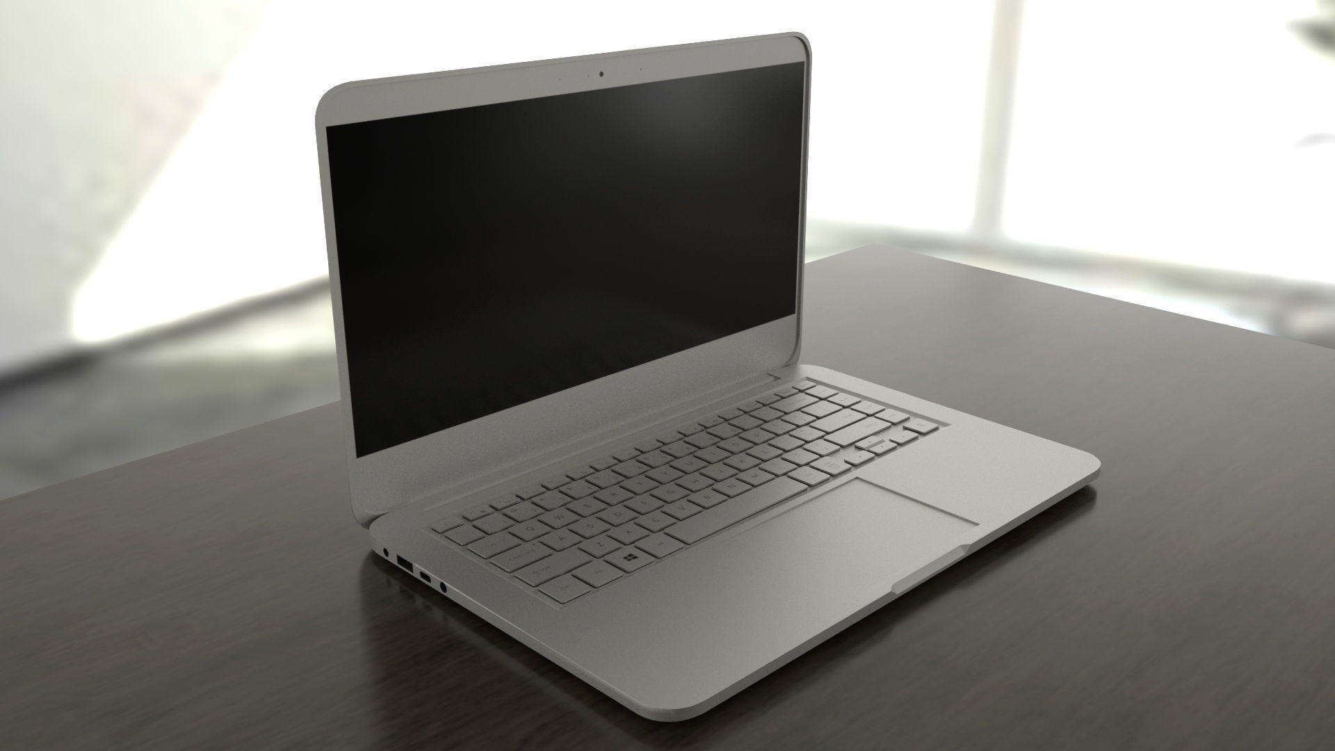 Generic aluminum laptop 3D model CGTrader