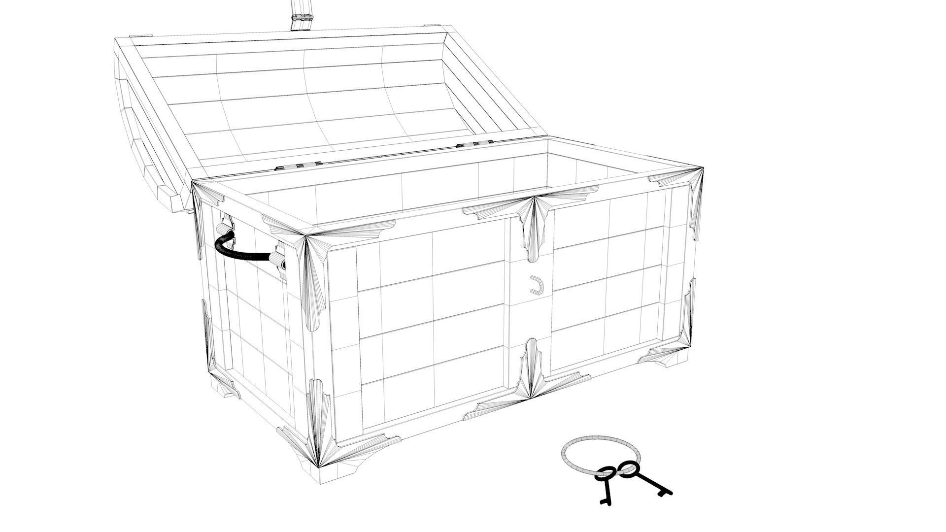 3D Treasure Chest Corona 3D model CGTrader