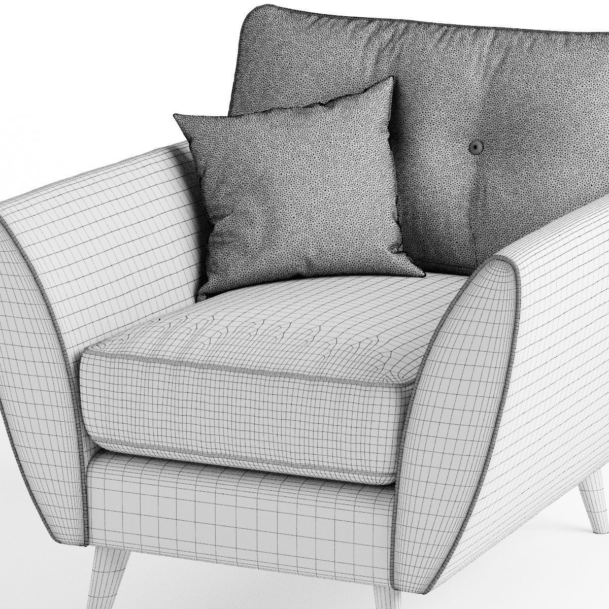 Zinc armchair 3D model | CGTrader