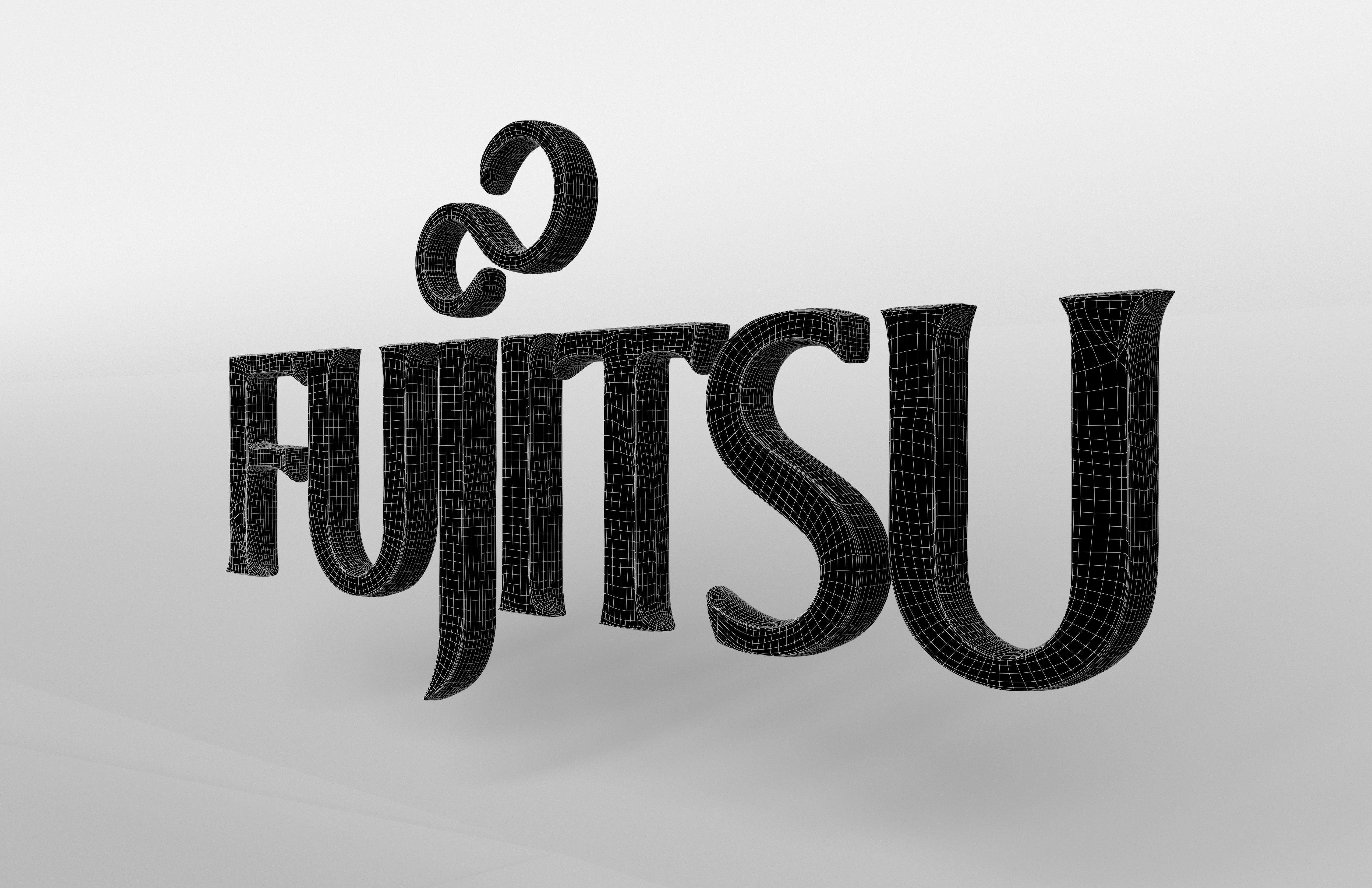 FUJITSU Logo v1 002 free VR / AR / low-poly 3D model | CGTrader