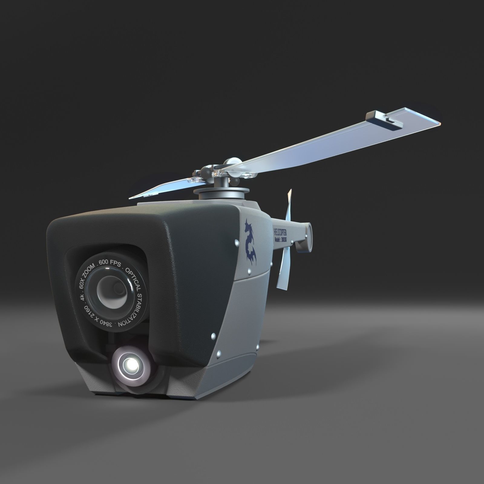 3D Drone Helicopter CGTrader