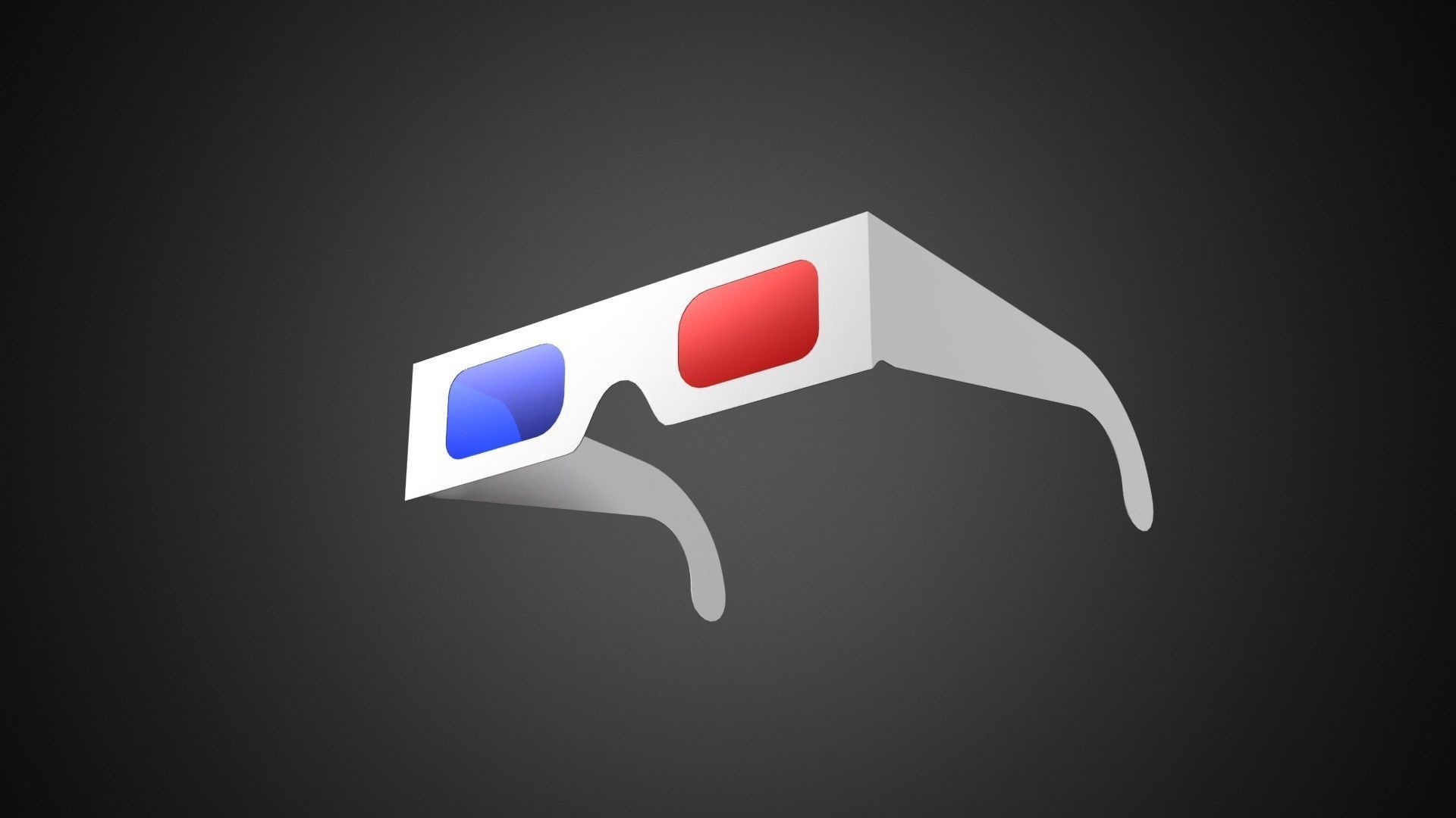 Anaglyph 3D glasses 3D model CGTrader