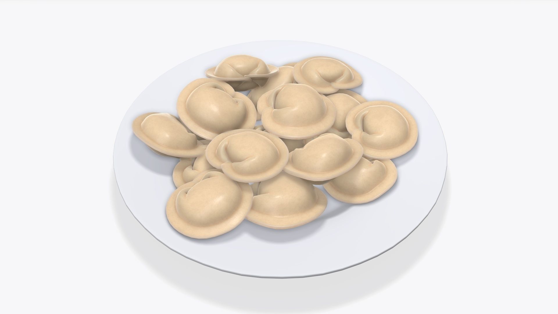 Dumplings food on white plate
