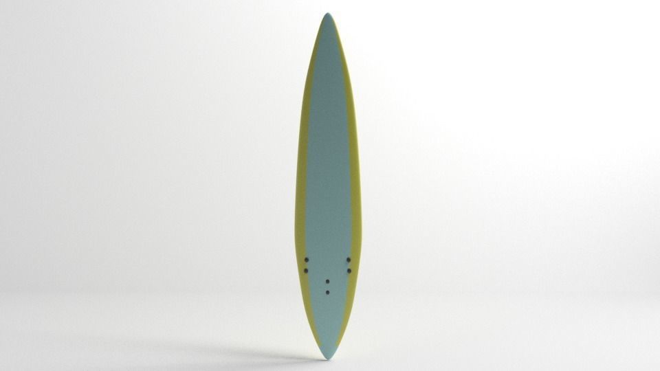 Gun Surfboard 3D model CGTrader