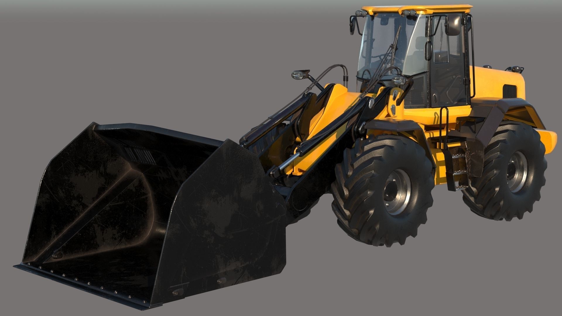 Wheel Loader Vehicle VRay PBR