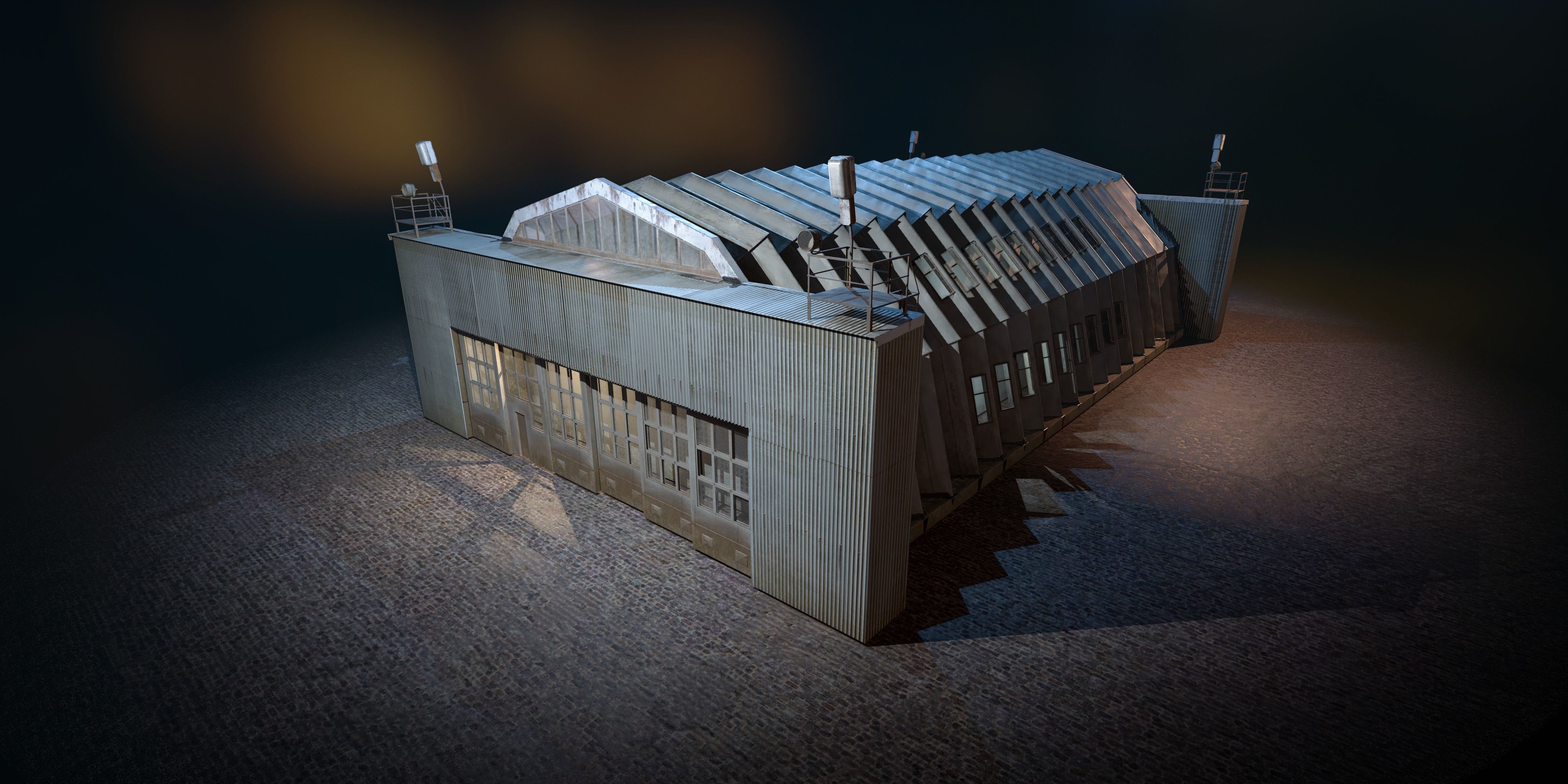 Aircraft repair hangar