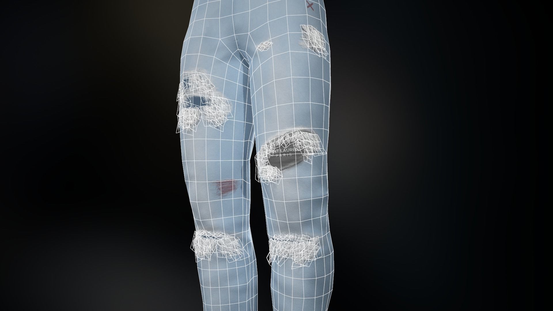 Mmd Ripped Jeans 3D model Ripped Jeans VR / AR / low-poly | CGTrader