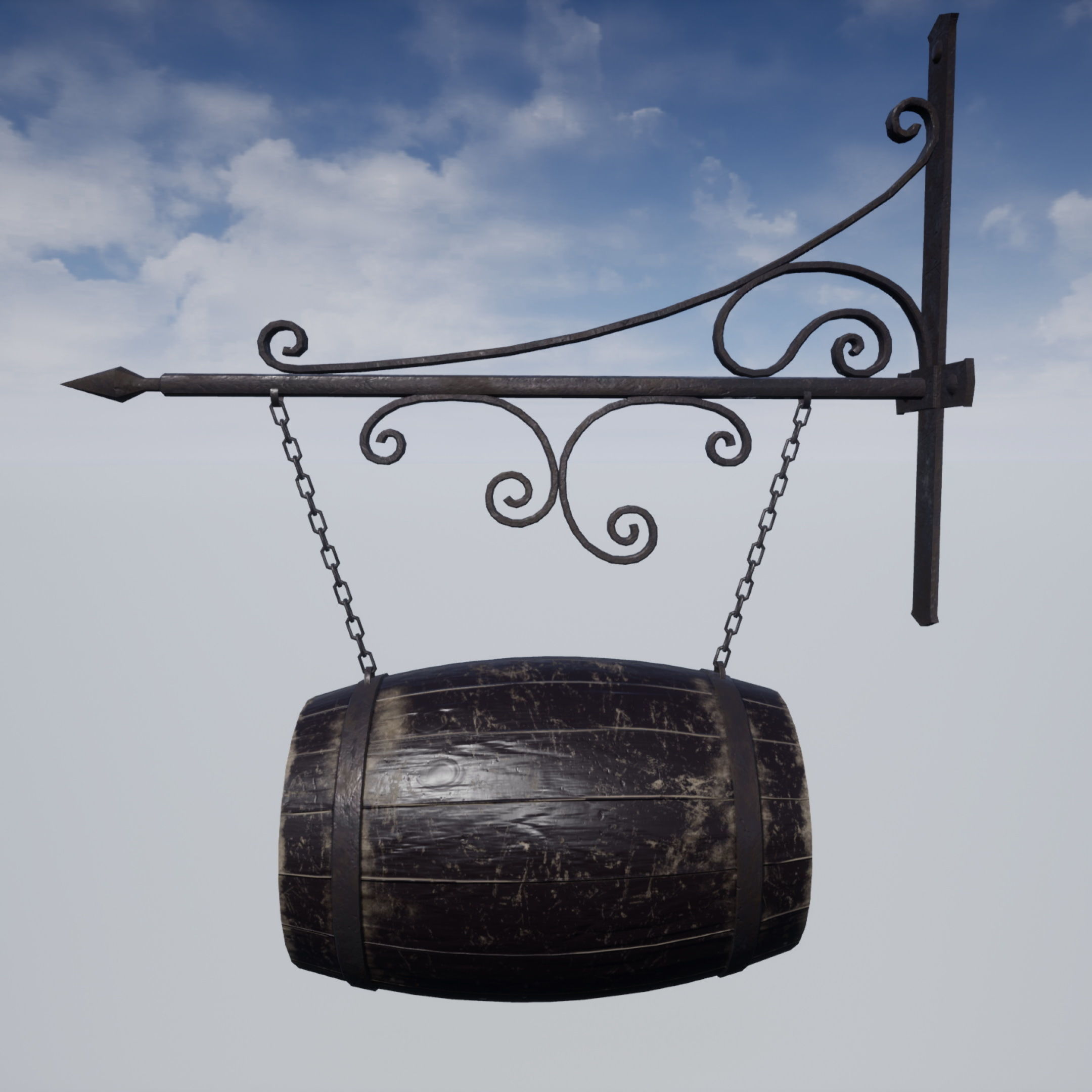 Medieval Tavern Pub Sign
