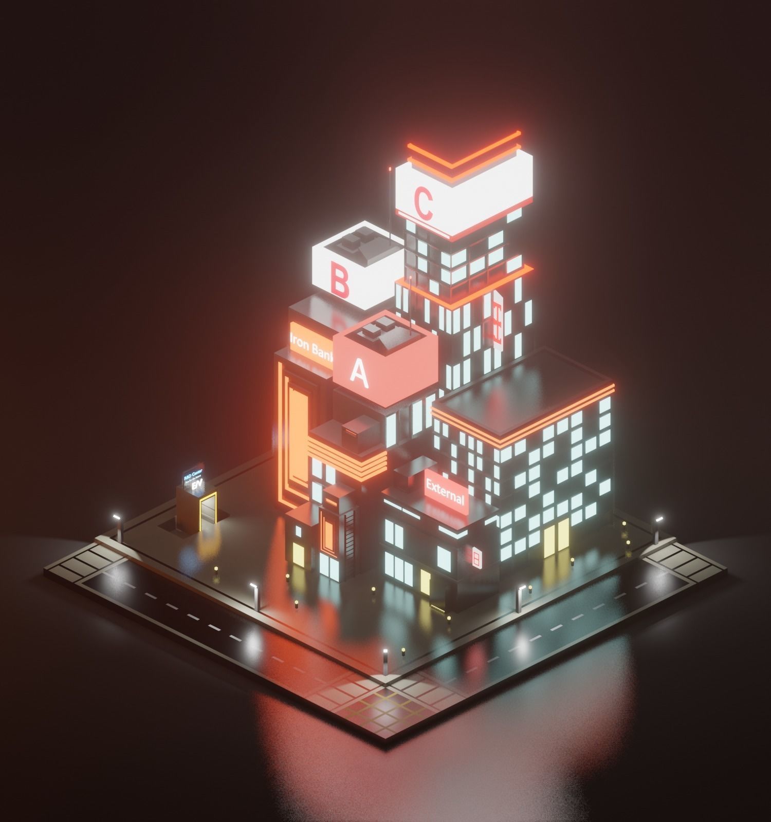 low poly cyberpunk