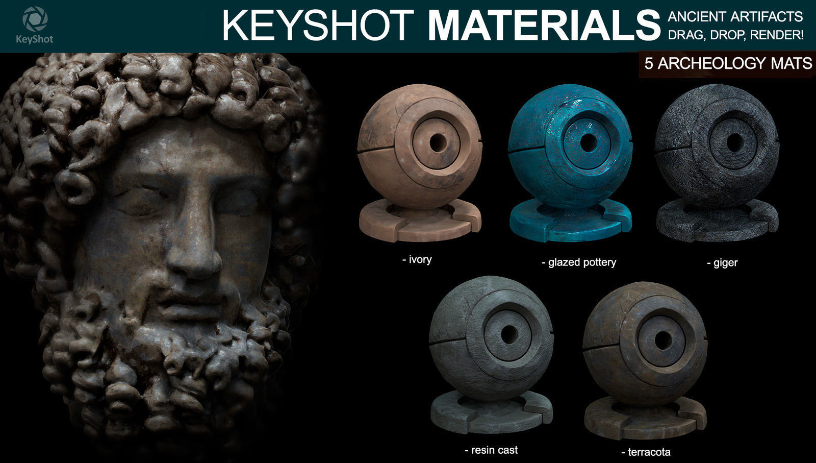 Archeology materials - For Keyshot Texture | CGTrader