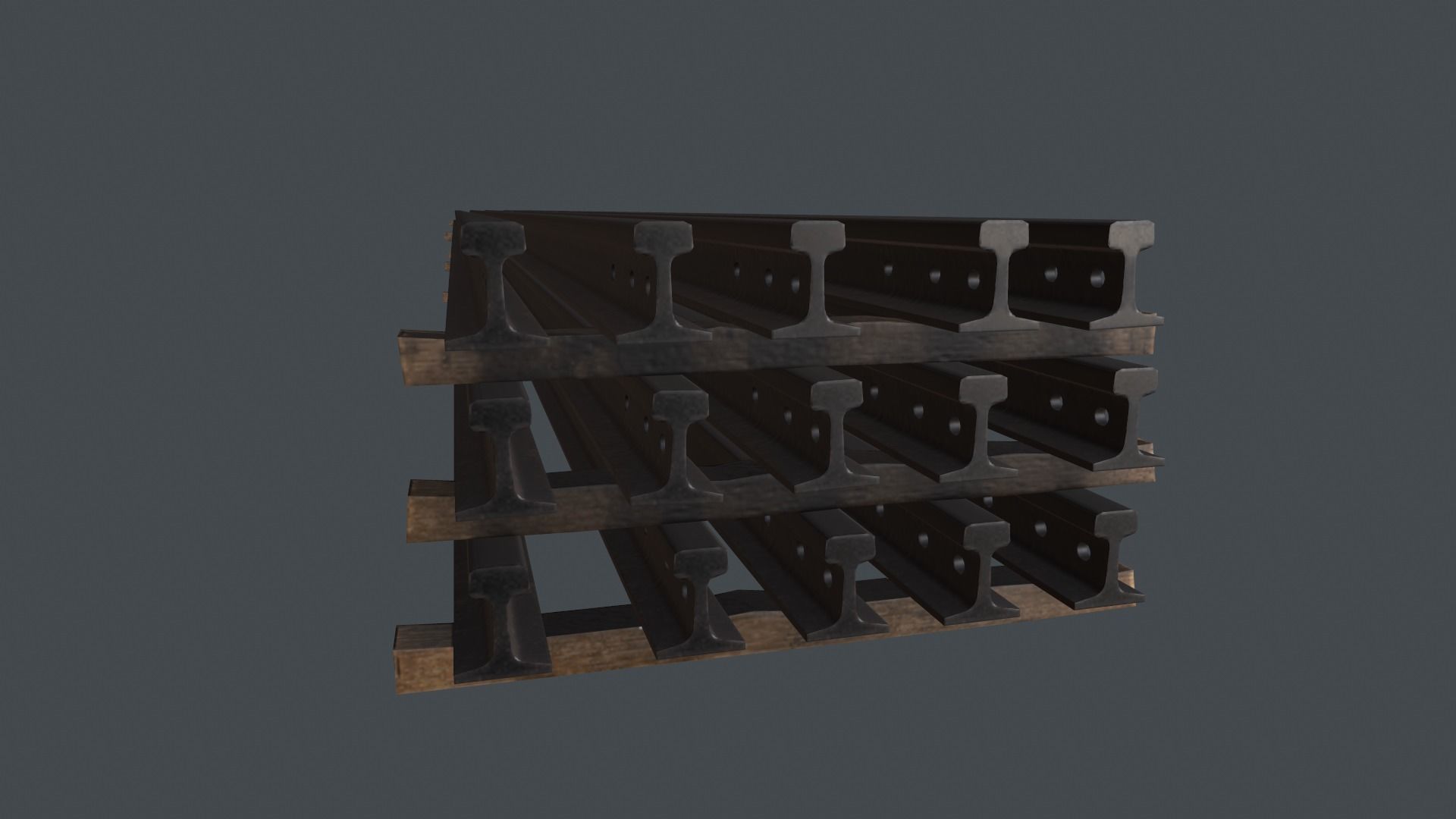 3D model Stacked Rails P43 VR / AR / low-poly | CGTrader