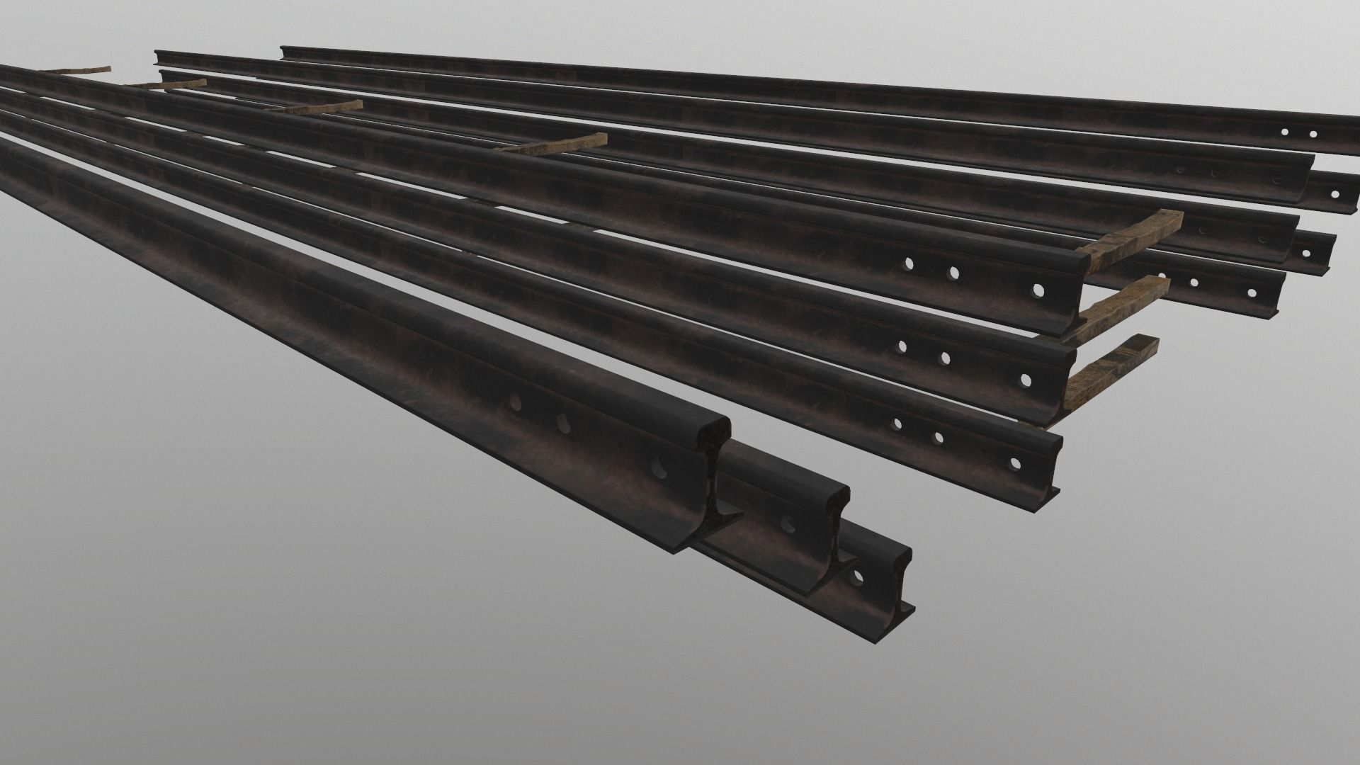 3D model Stacked Rails P65 VR / AR / low-poly | CGTrader