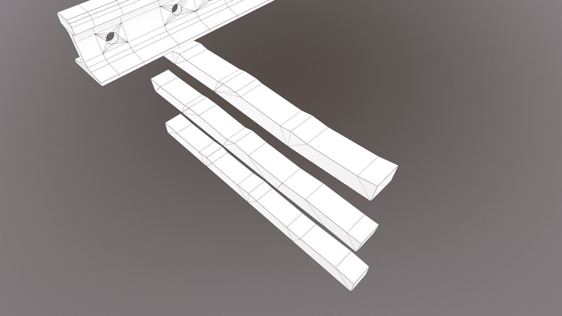 3D model Stacked Rails P65 VR / AR / low-poly | CGTrader