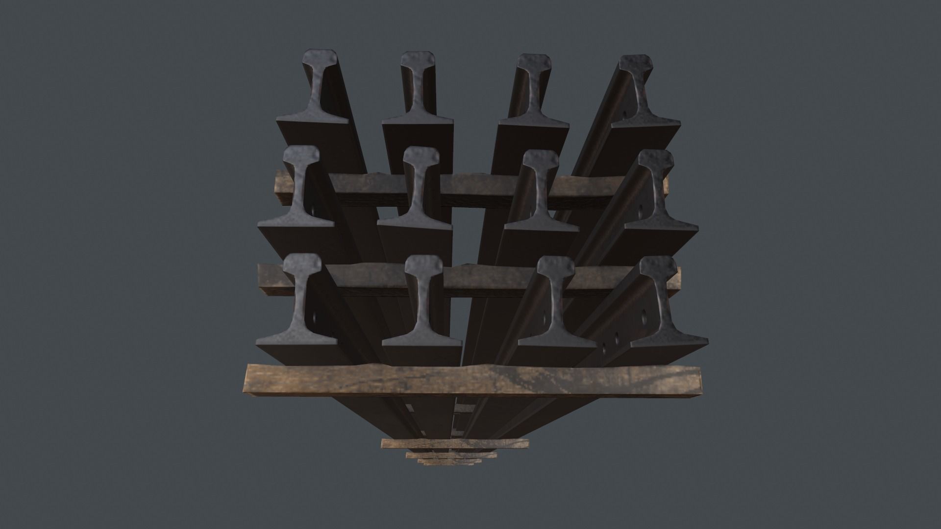 3D model Stacked Rails P65 VR / AR / low-poly | CGTrader