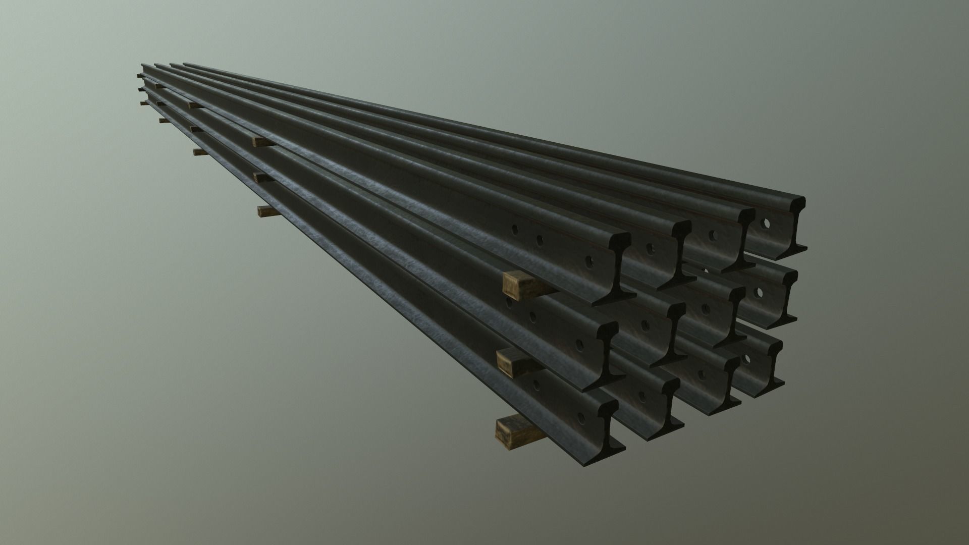 3D model Stacked Rails P65 VR / AR / low-poly | CGTrader