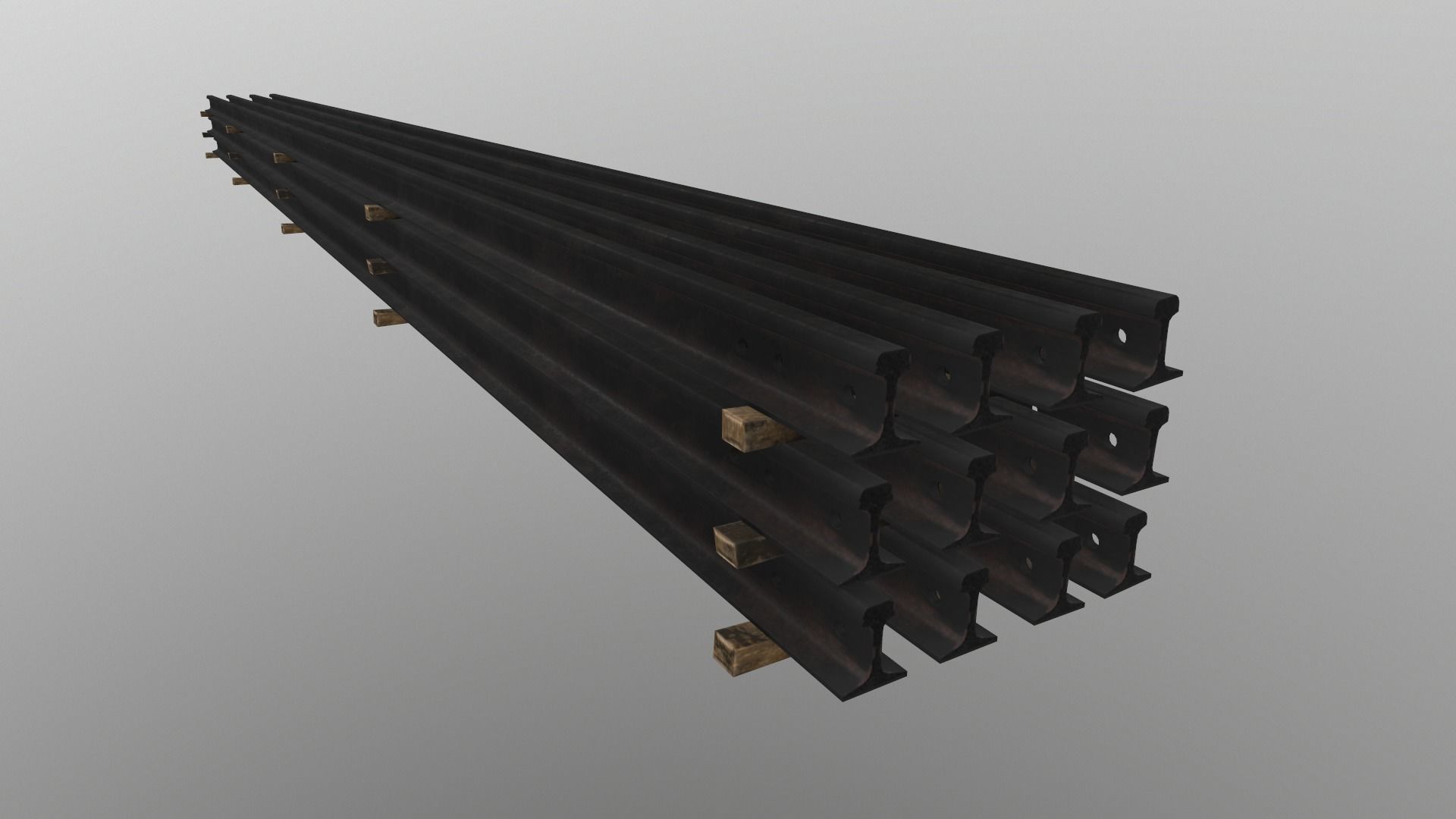 3D model Stacked Rails P65 VR / AR / low-poly | CGTrader