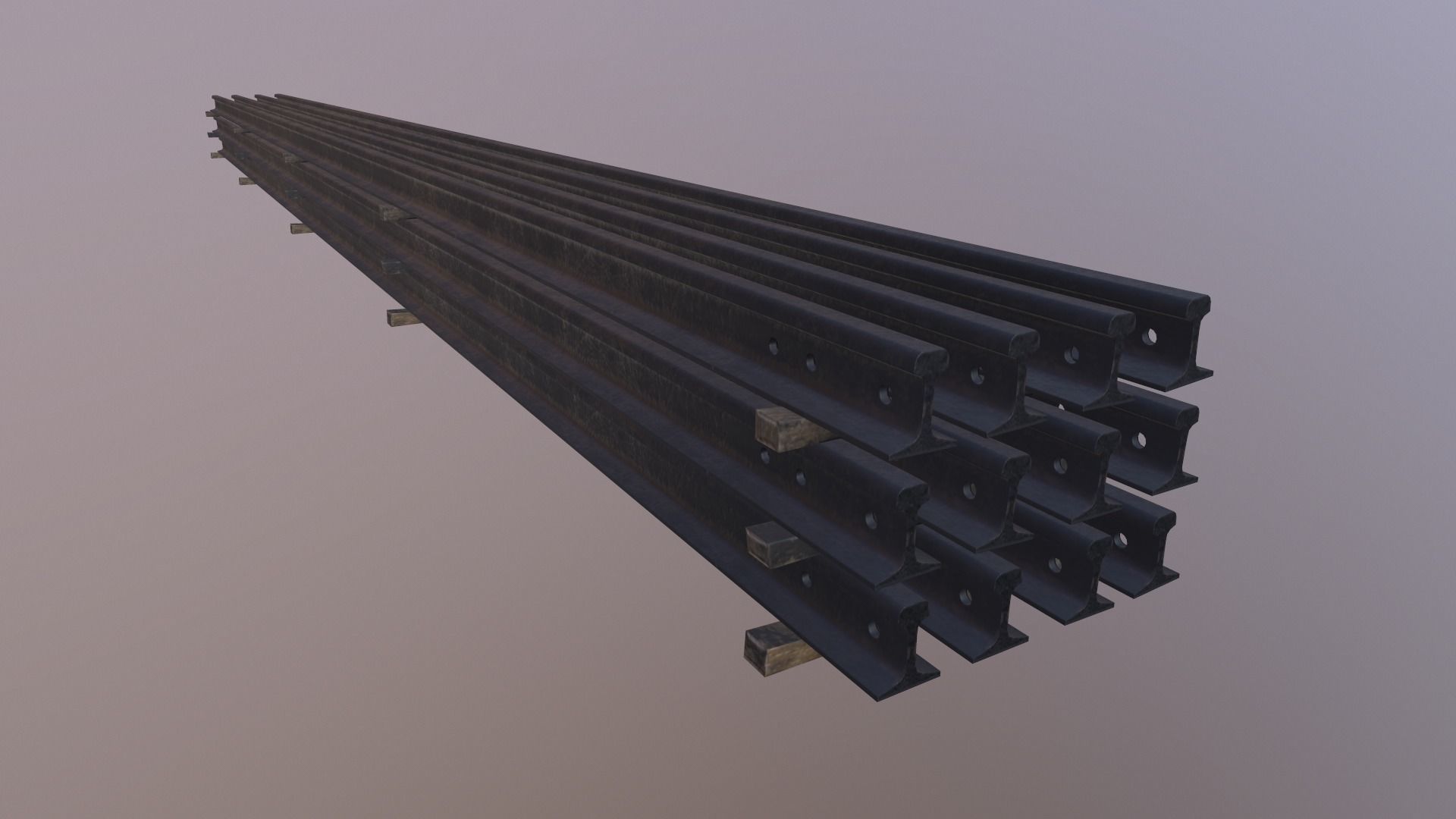 3D model Stacked Rails P65 VR / AR / low-poly | CGTrader