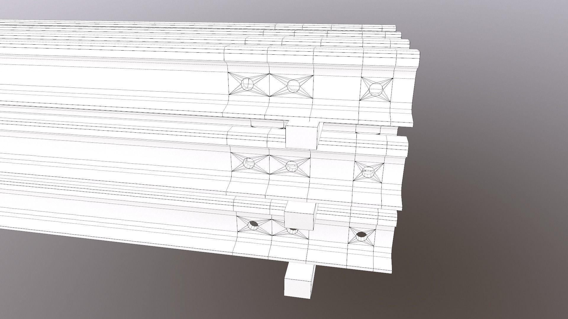 3D model Stacked Rails P65 VR / AR / low-poly | CGTrader