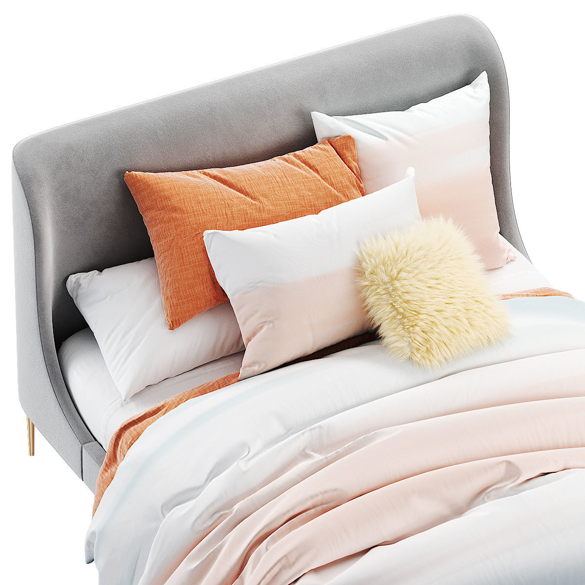 West Elm Lana bed 3D model CGTrader