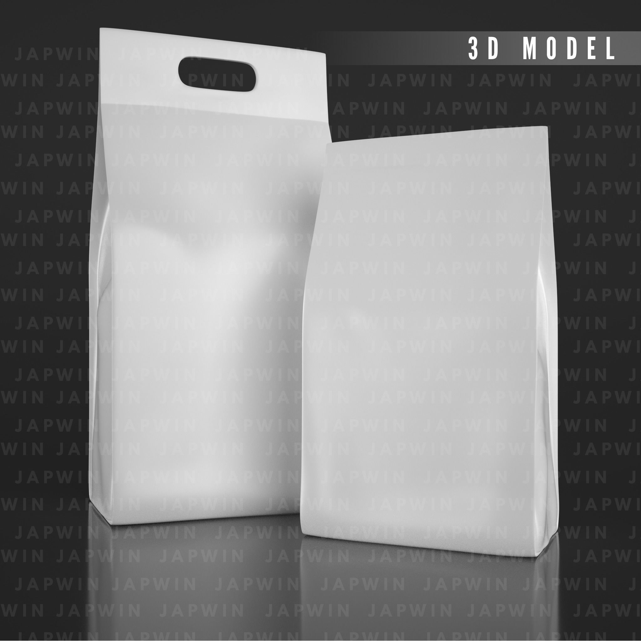 4 Side Seal Pouch Packaging 3D model CGTrader