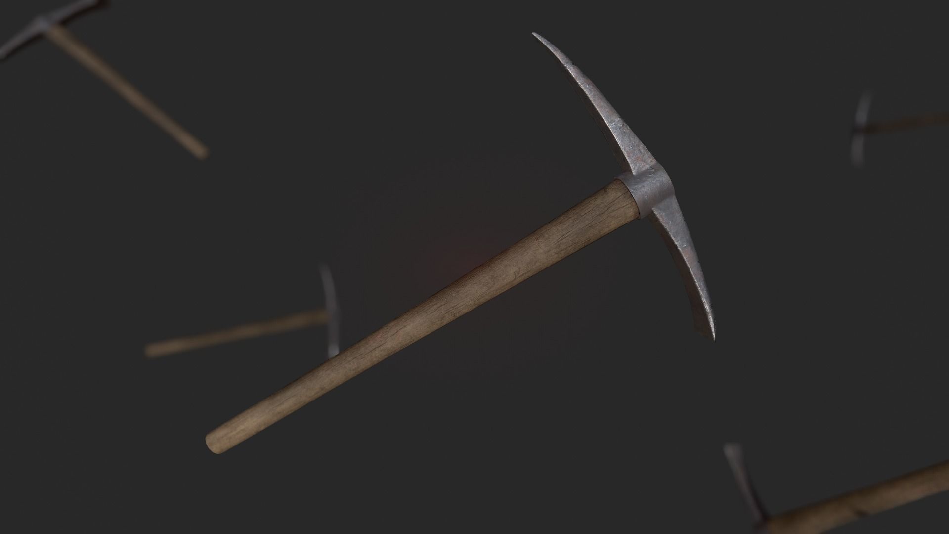 3D model Pickaxe - Game ready hammers flying in air VR / AR / low-poly ...