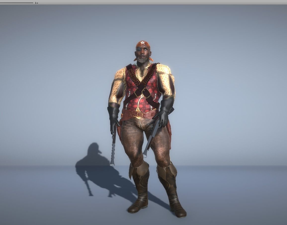 Pirate with two shotgun