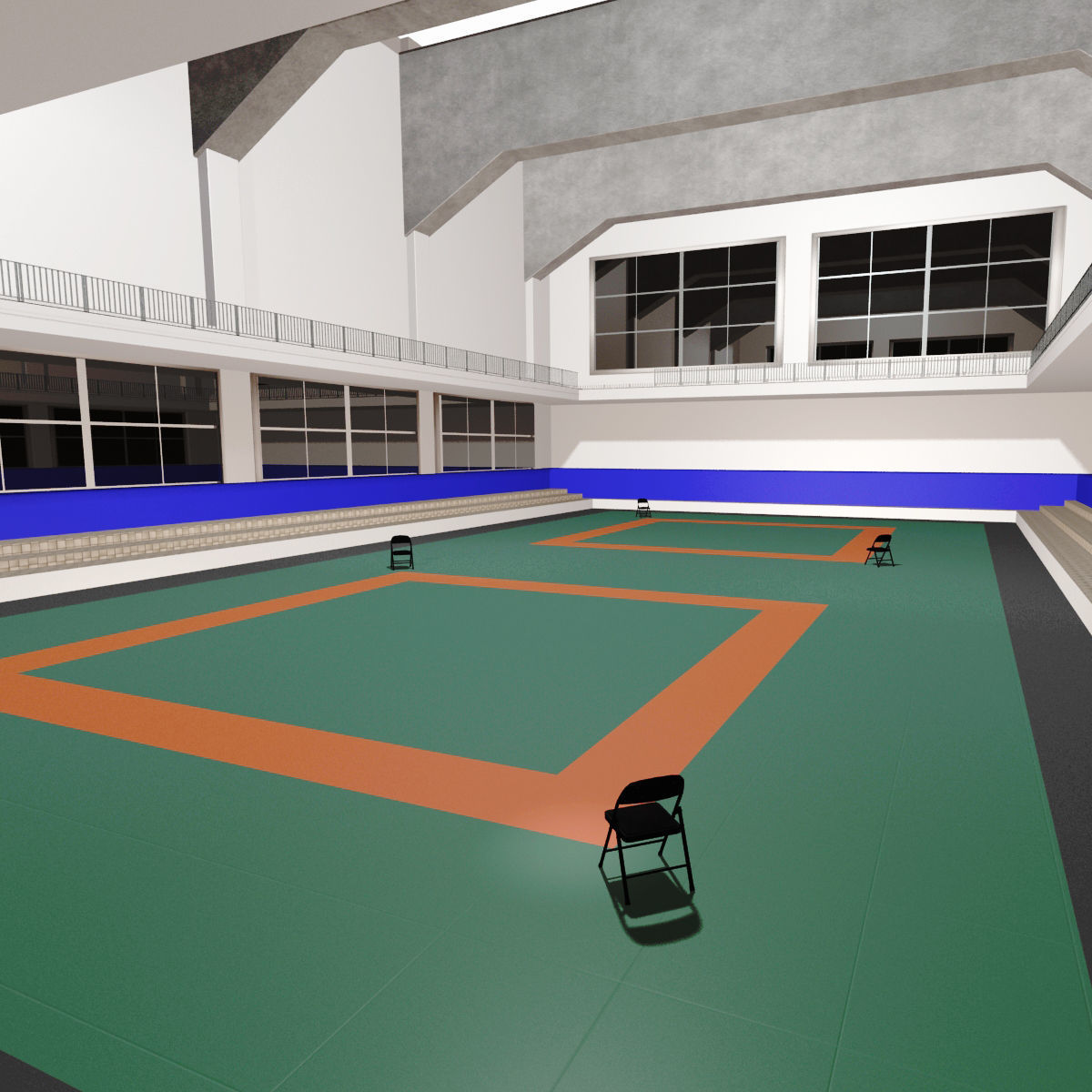 Judo Competition Venue 3D model MAX OBJ FBX