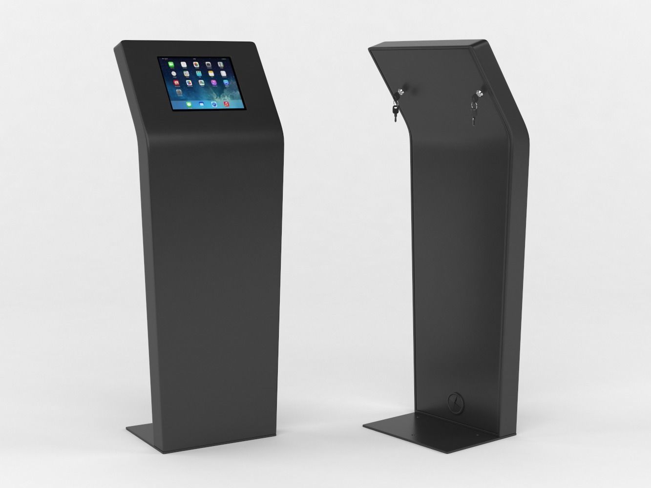 Kiosk Tablet Floor Stand 3D model CGTrader