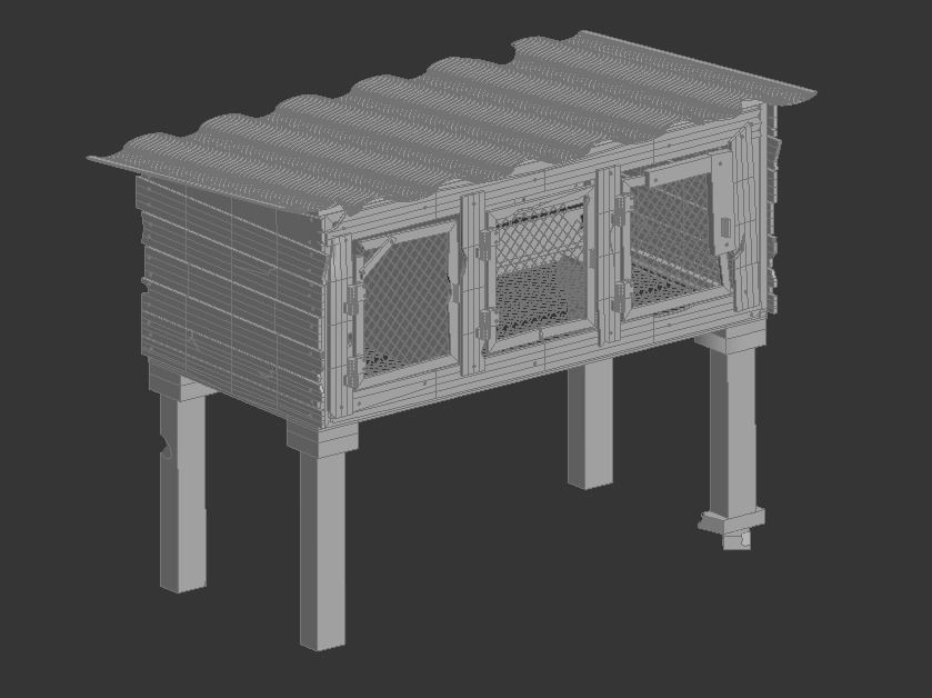 Rabbit cage free 3D model 3D printable CGTrader