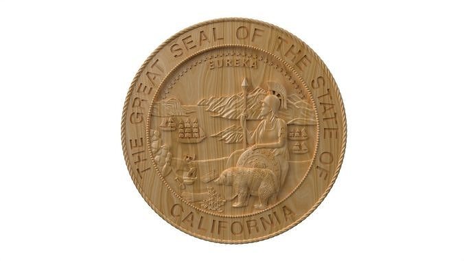 California state seal 3D model 3D printable | CGTrader