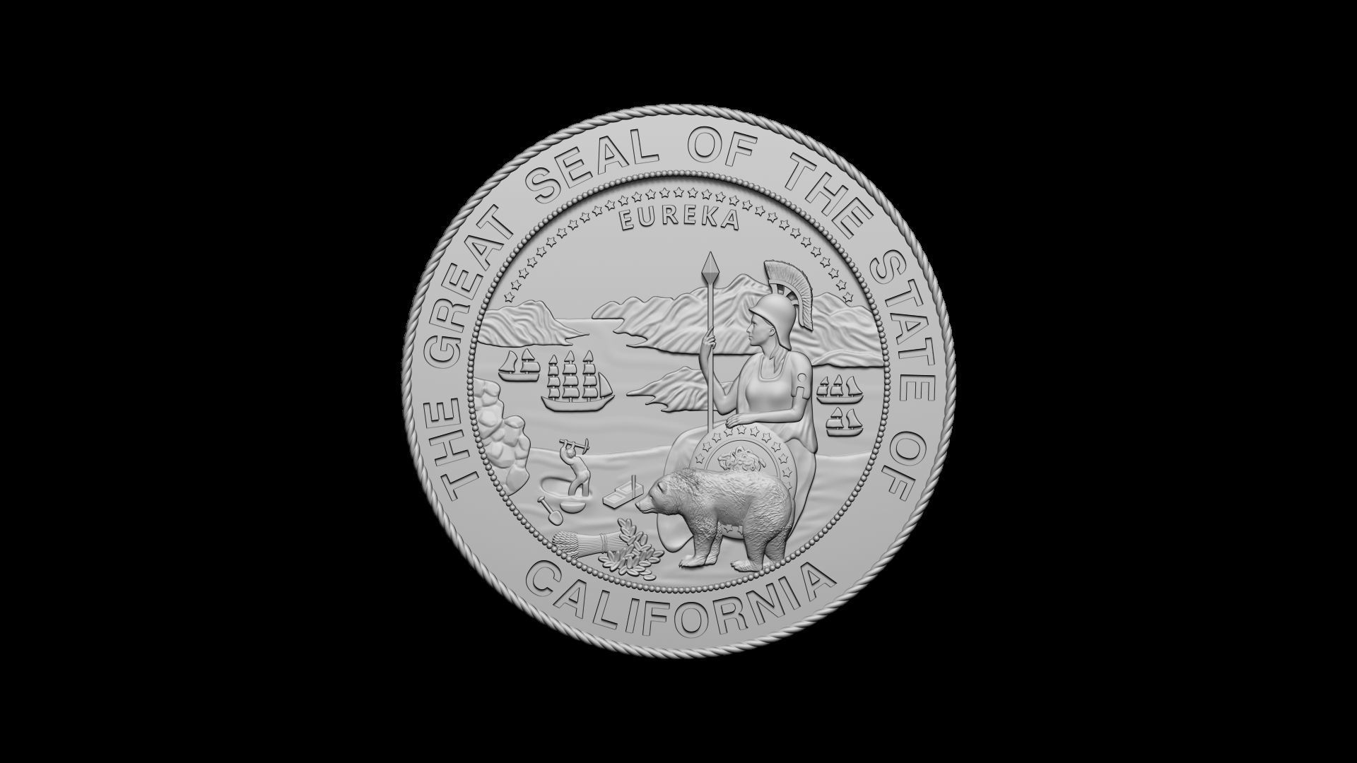 California state seal 3D model 3D printable | CGTrader