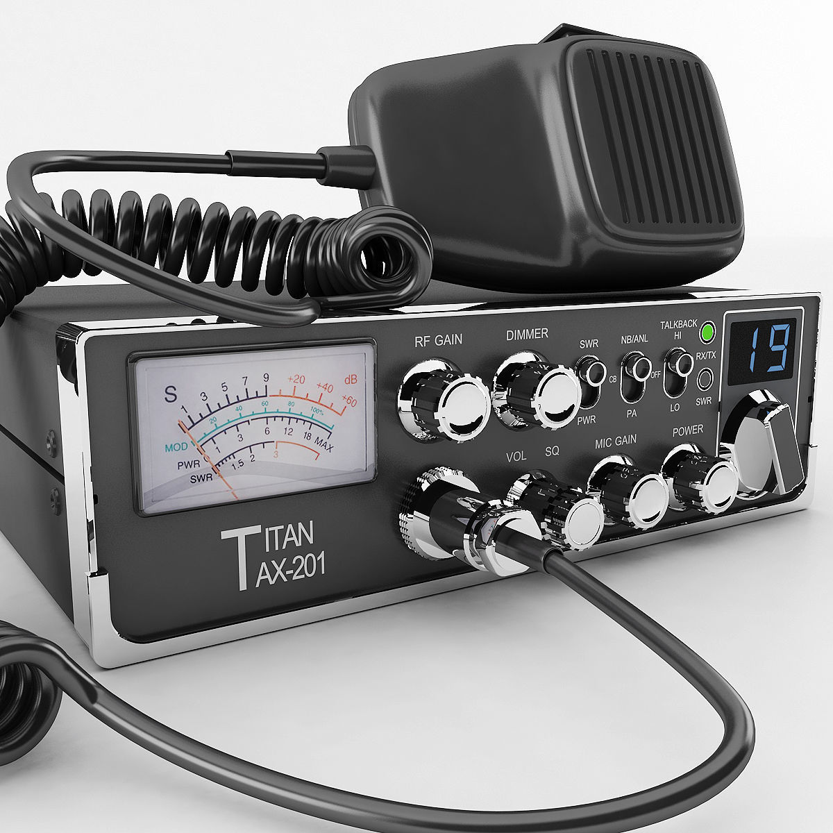 Mobile CB Radio 3D model CGTrader