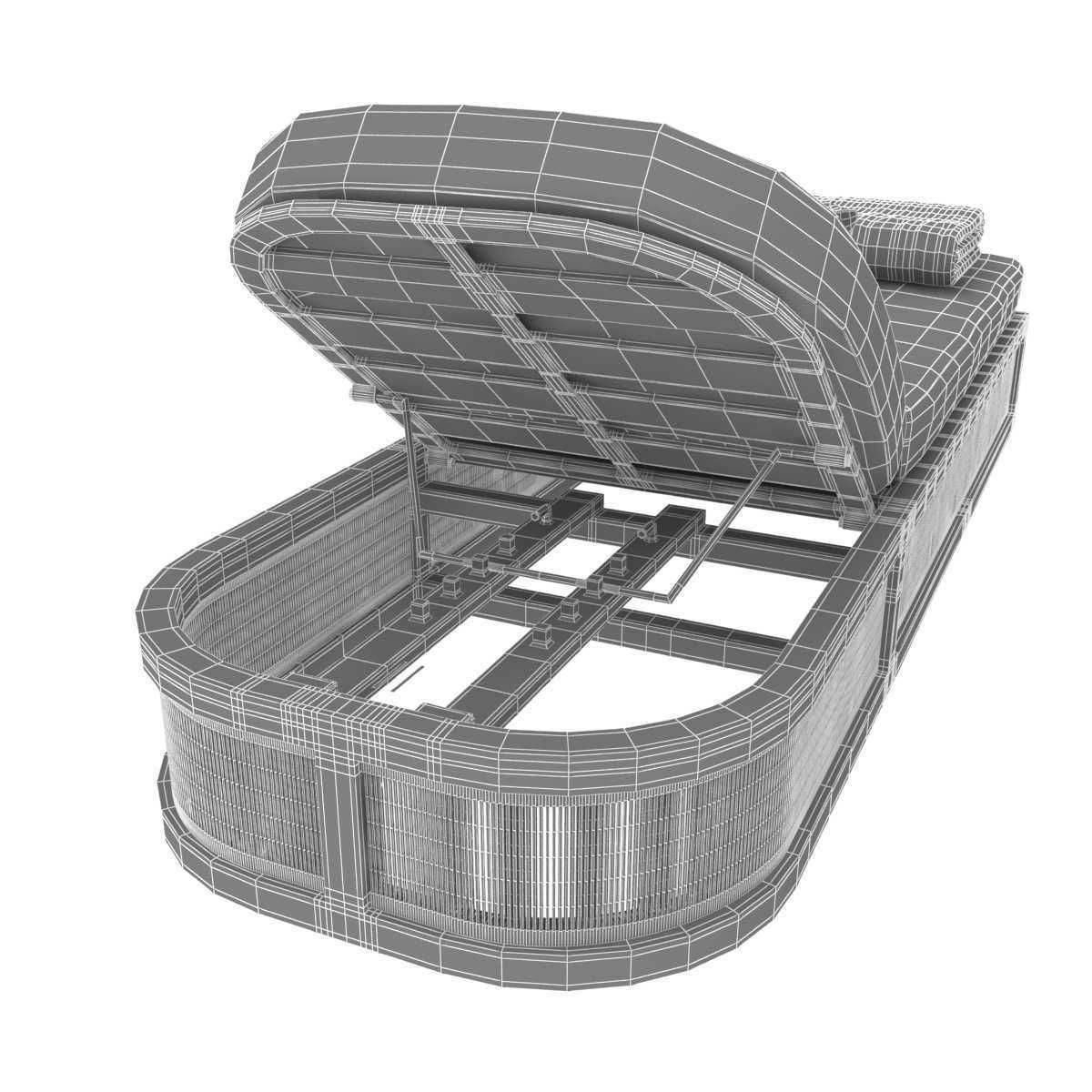 Restoration Hardware CAPRI ALUMINUM CHAISE 3D model CGTrader