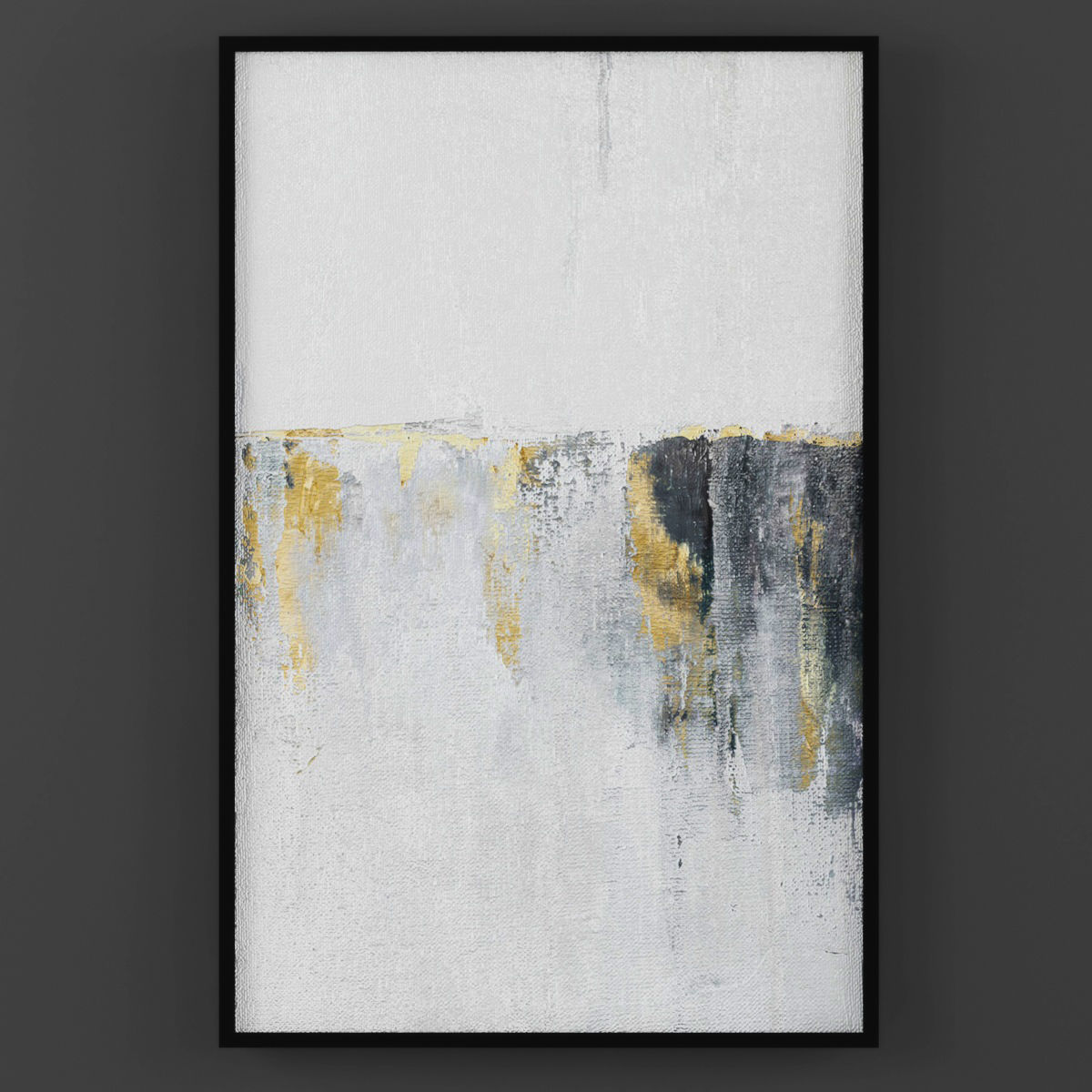 3D model Art37 set of two abstract paintings in turquoise and gold VR