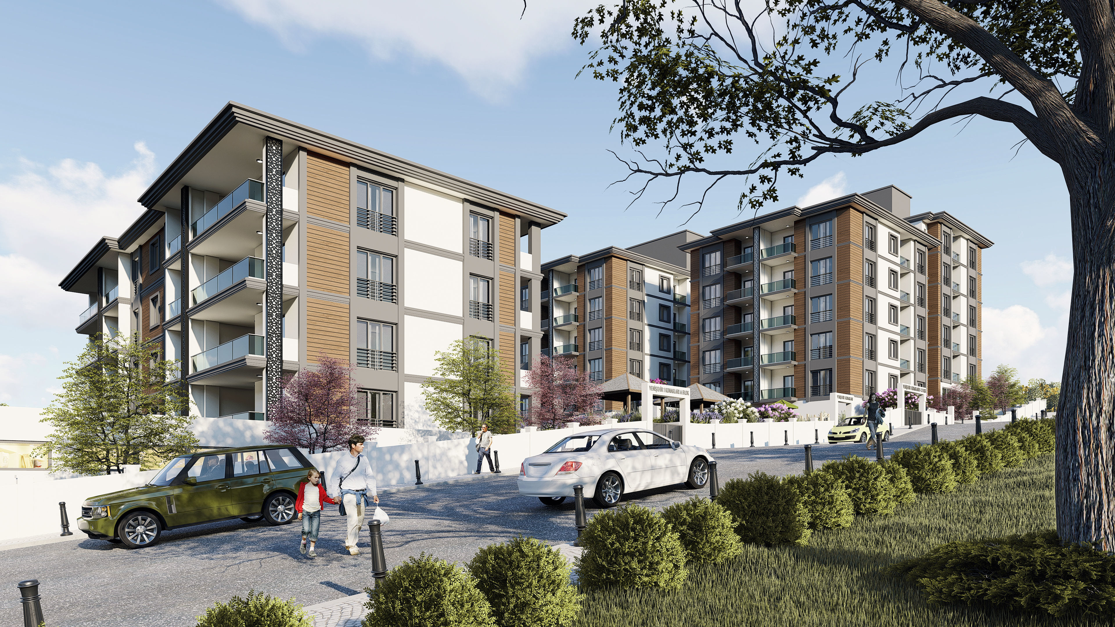 Luxury Residential Blocks High Quality Exterior 3D asset 2