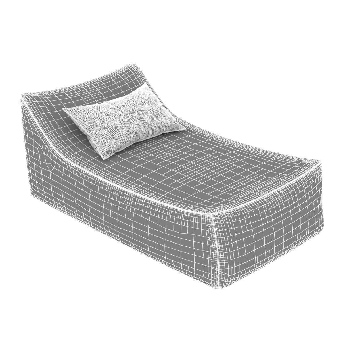 Restoration Hardware CHAISE 3D model CGTrader