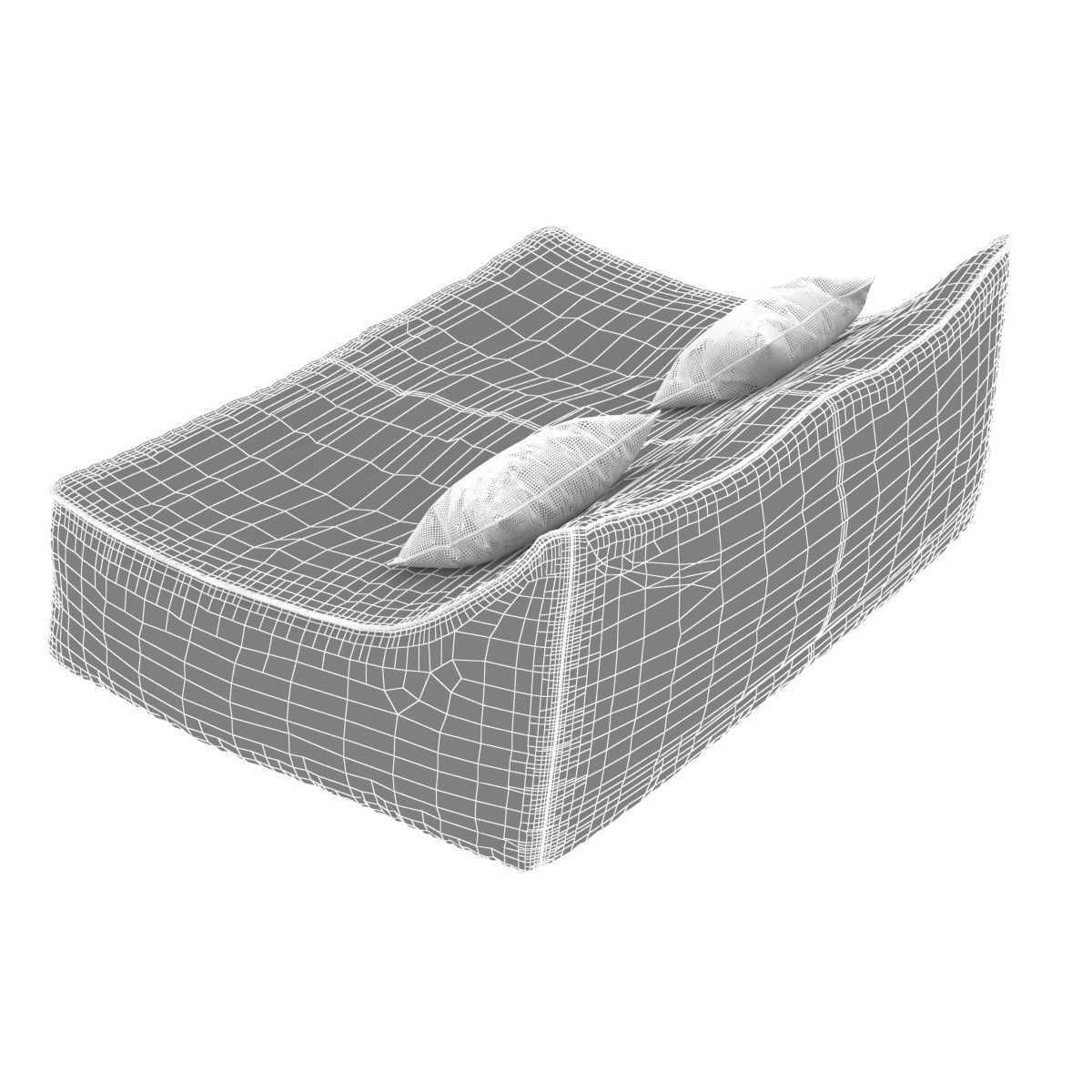 Restoration Hardware DOUBLE LOUNGE CHAIR 3D model CGTrader