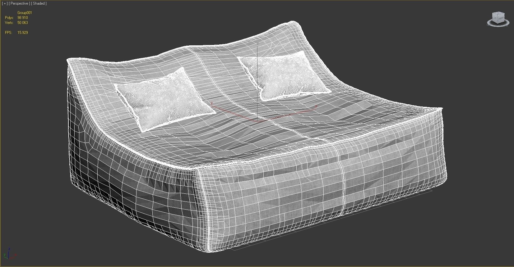 Restoration Hardware DOUBLE LOUNGE CHAIR 3D model CGTrader