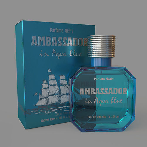 Ambassador in aqva blue 3D model | CGTrader