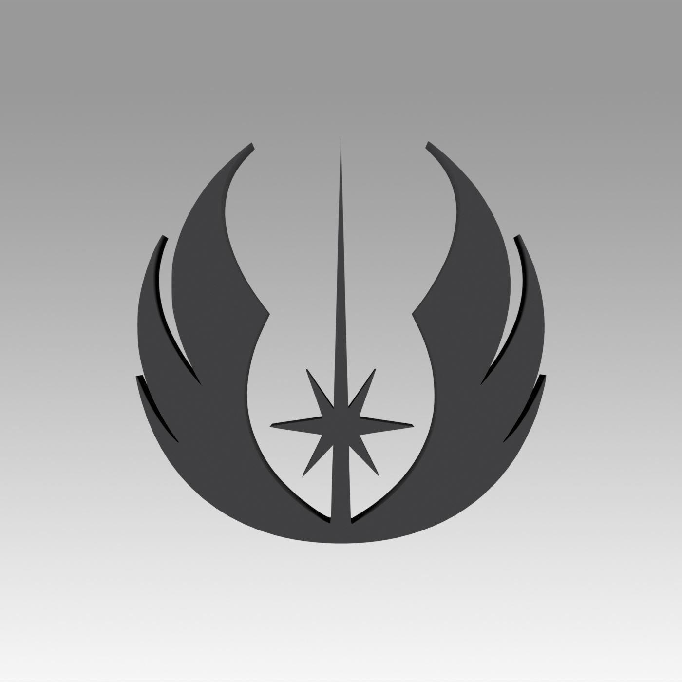 3D print model Jedi Order Galactic Empire symbol logo