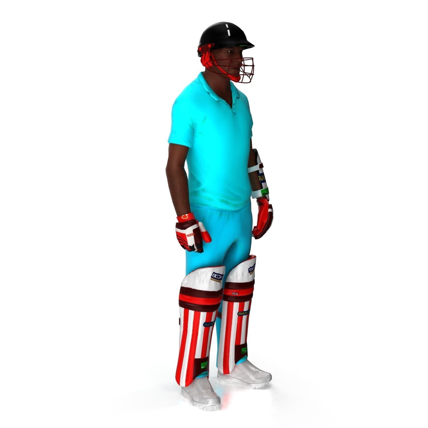 Cricket player 3D asset CGTrader