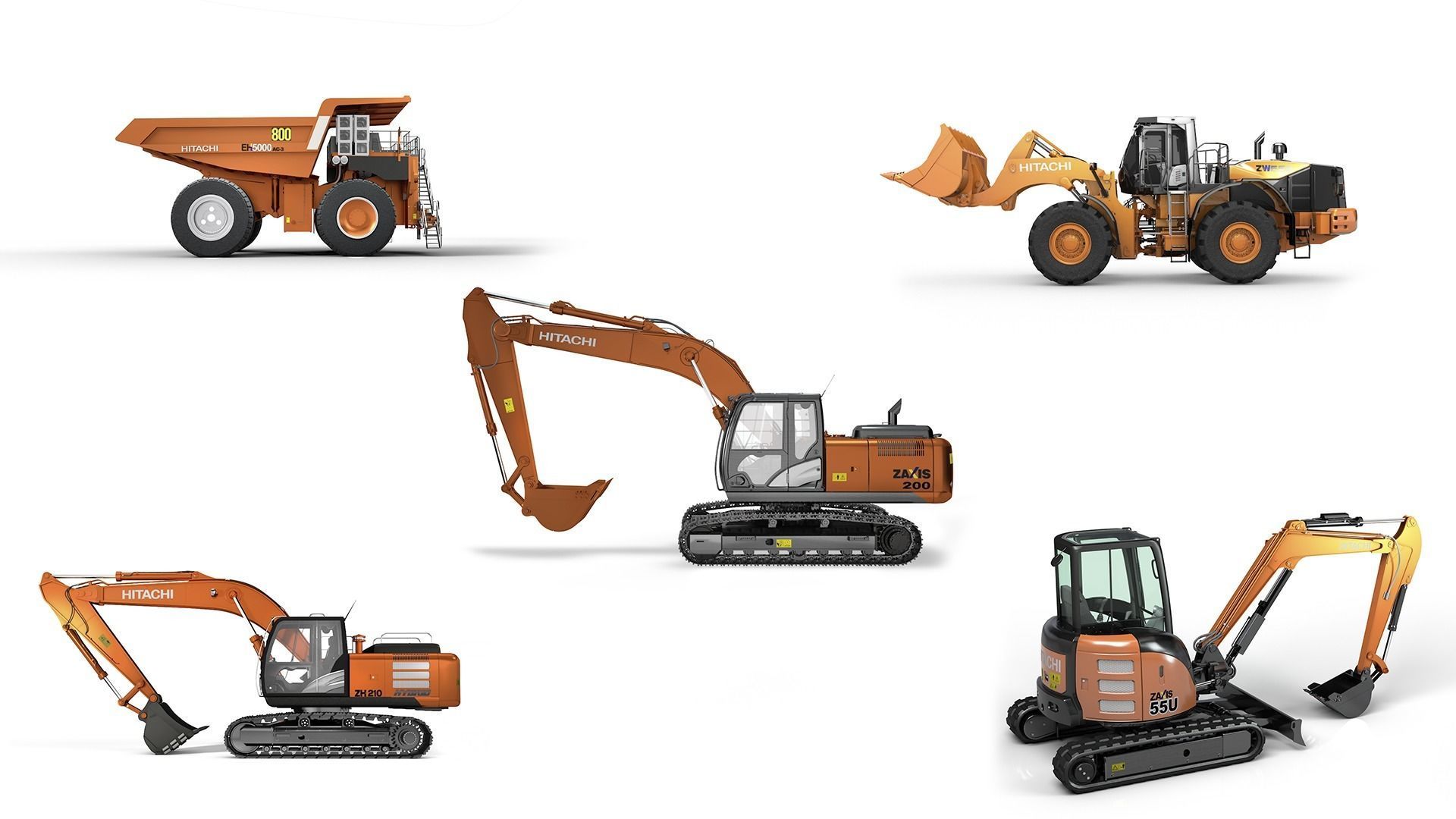 Hitachi Construction Machinery Collection - All Models Rigged