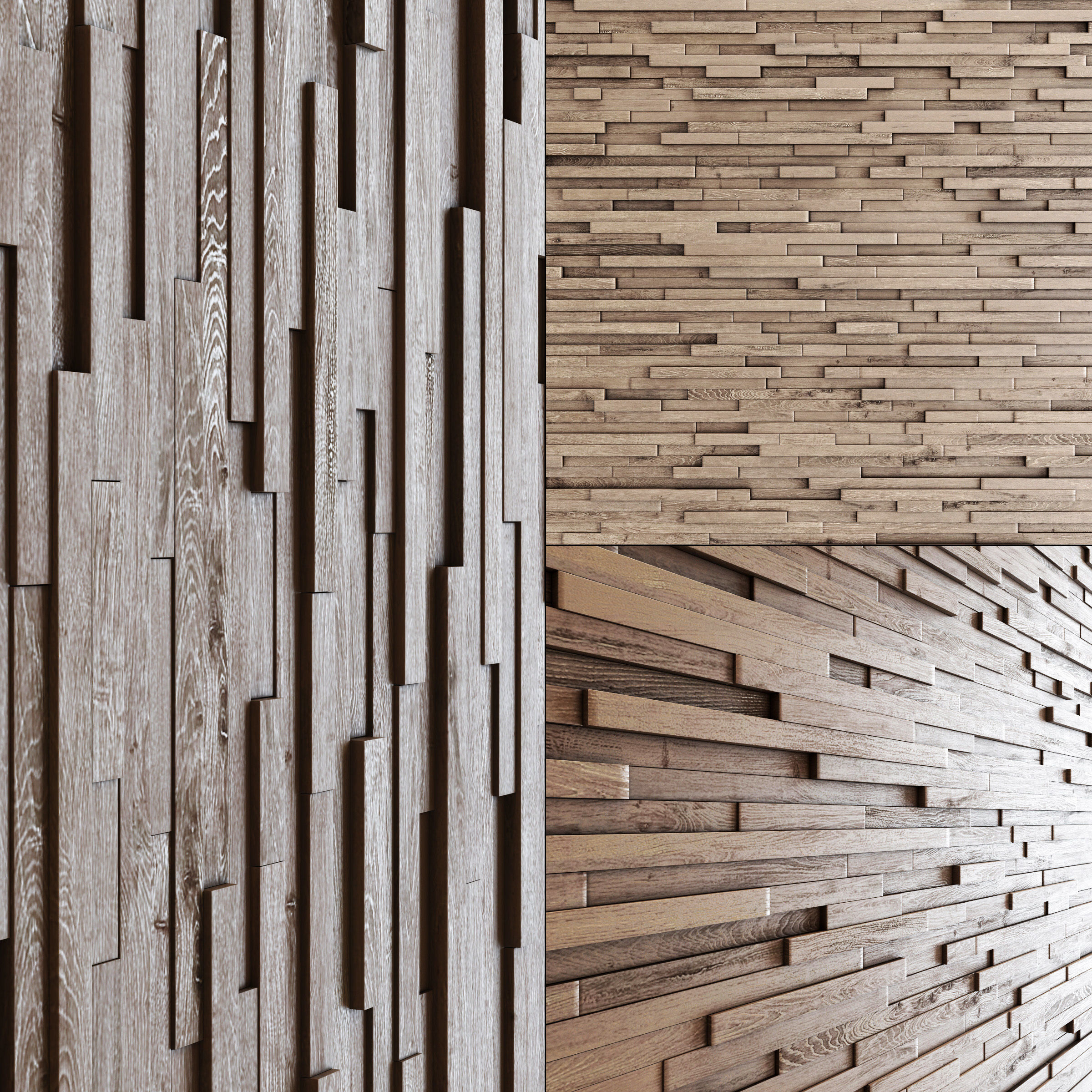 Wall wood long rail n1